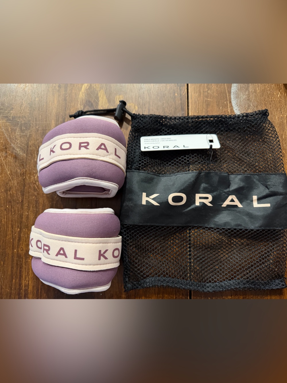 Koral Ankle Weights in Black Mesh Bag